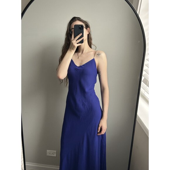 David & Johnny Vintage Purple Midi Gown Size 13/14 – Jeweled Strap Evening Dress - Picture 4 of 8